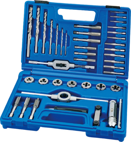 Afbeeldingen van International tools ECO PRO hss draadsnijsets in kunststof koffer