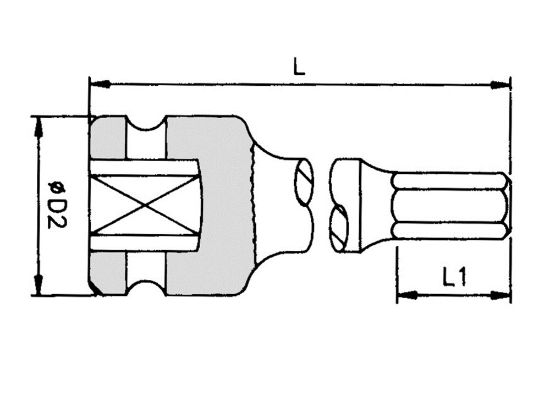 Afbeeldingen van Krachtdopsleutel 3/8 50mm torx