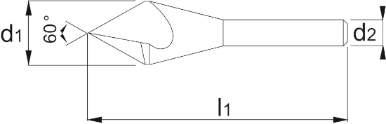 Afbeeldingen van Phantom hsse verzinkfrees 60° 1-snijder
