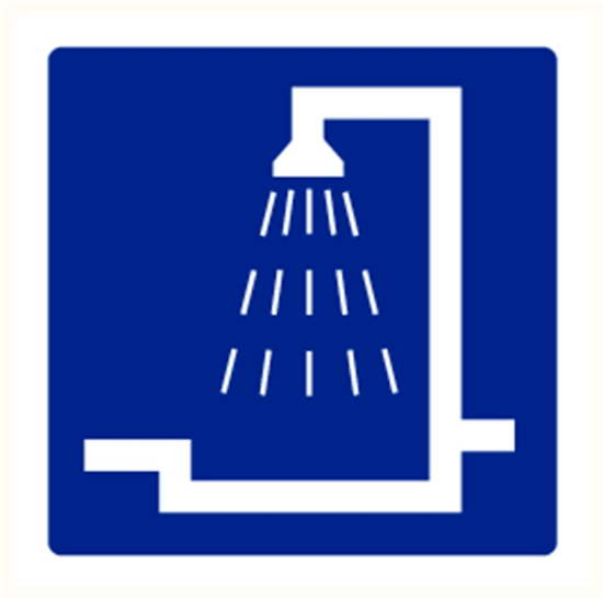 Afbeeldingen van Pictogram douche blauw/wit