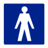 Afbeeldingen van Pictogram toilet heren blauw/wit