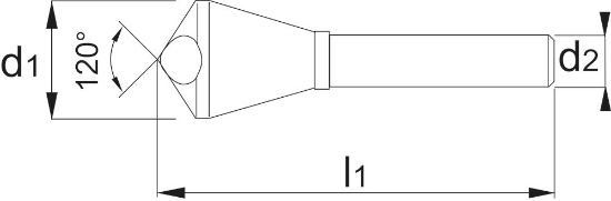 Afbeeldingen van Phantom hsse verzinkfrees schuin gat 120°