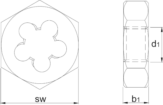 Afbeeldingen van ECO PRO HSS Zeskante Snijmoer DIN 382 BSW (Whitworth)