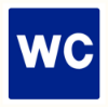 Afbeeldingen van Pictogram wc blauw/wit