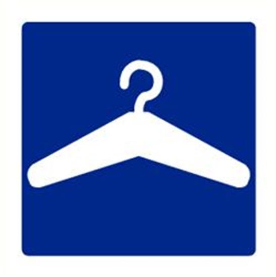 Afbeeldingen van Pictogram garderobe blauw/wit