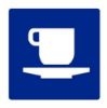 Afbeeldingen van Pictogram cafetaria blauw/wit