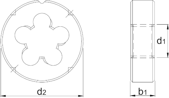 Afbeeldingen van Phantom hss snijplaat schil din22568 2a UNEF