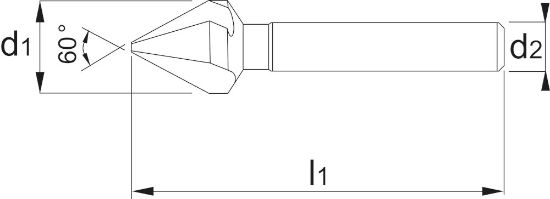 Afbeeldingen van Phantom hsse verzinkfrees 60° 3-snijder