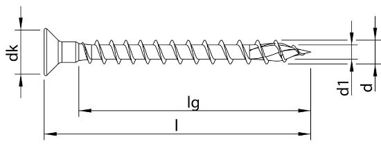 Afbeeldingen van Heco schroef platverzonken kop met kopboring ev pz